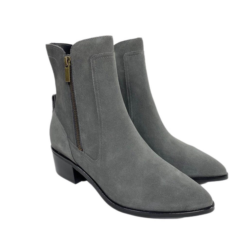 Cole Haan Grand Series Gray Suede Heeled Teegan Boot